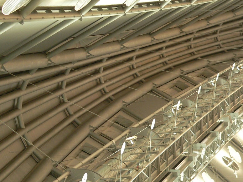 Interior of the roof of the Frankfurt Messe