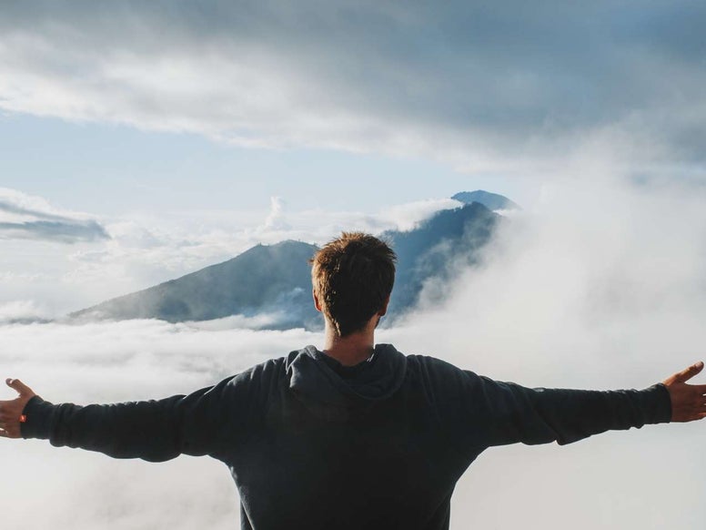 Man in the clouds - Photo by ROMAN ODINTSOV from Pexels